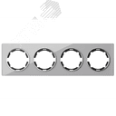 Рамка горизонтальная стеклянная на 4 прибора, цвет серый 2234937 ССТ