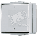 Выключатель двухполюсный накладной IP44