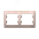 GLOSSA 2-постовая рамка, горизонтальная, сосна