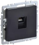 Розетка компьютерная СП RJ45 кат.5E BRITE РК10-БрЧ механизм черн. IEK BR-K10-1-K02