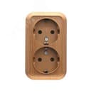 накладная дуб розетка б/з 2-ая