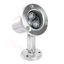 Светодиодный прожектор подводный Feron LL822 3W AC24V низковольтный RGB металлик 8080130mm IP68 48467