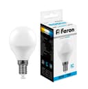Лампа светодиодная Feron LB95 Шарик E14 7W 6400K 25480