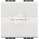 LivingLight Переключатель промежуточный Axial с автоматическими клеммами 2 модуля белый