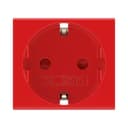 Розетка 1-м 2мод. Viva 16А IP20 2P+E с заземл. защ. шторки красн. DKC 45015