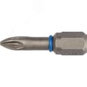 Биты "ЭКСПЕРТ" торсионные кованые, обточенные, хромомолибденовая сталь, тип хвостовика C 1/4", PZ1, 25мм, 2шт