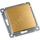 Выключатель одноклавишный, скрытой установки, в рамку, золото