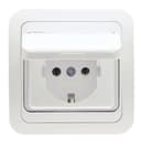 Розетка 1-м СП Mimoza 16А IP20 с крышкой бел./бел. Makel 12029