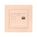 Валенсия розетка телефонная RG-11 1-местная кремовая