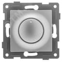 Диммер Bravo, 500 W, механизм, с накладкой и воротком, серебро