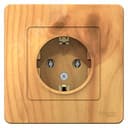 BLANCA скрытой установки розетка с заземлением без шторок, 16А, 250В, ясень