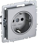 Розетка BRITE РС14-1-0-БрА 16А с заземл. защ. шторки механизм алюм. IEK BR-R14-16-K47