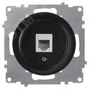 Розетка компьютерная 1xRJ45 кат.5e, цвет чёрный (серия Florence) 2172816 ССТ
