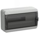 Корпус пластиковый навесной на 18 модулей КМПн-18 IP65 TEKFOR черная прозрачная дверь