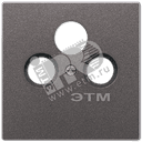 Накладка для телевизионной розетки (SAT-TV-FM)  Серия LS990  Материал- металл  Цвет- антрацит