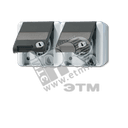 Розетка двойная горизонтальная SCHUKO 16A 250V с полем для надписи IP44