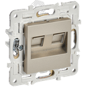 SKANDY Розетка компьютерная двойная RJ45 кат.5E SK-K03Sh шампань IEK