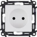 Valena LIFE Розетка силовая 2К 16А 250В c лицевой панелью белая со шторками безвинтовые зажимы