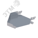 Лоток монтажный угловой 90 горизонтальный ЛУ90Г.400.200.628.1,5.1