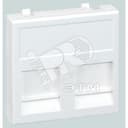 Connect Адаптер на 2 RJ45 CJ545U(FM) CJ546U(FM) шторка 45х45мм SC графит Simon