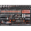 Набор головок торцевых 1/4", 1/2" DR с аксессуарами и вставками-битами в EVA ложементе 560х375 мм, 131 предмет