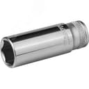 Торцовая головка "INDUSTRIE QUALITAT", удлиненная, Cr-V, FLANK, хромосатинированная, 1/4", 13 мм