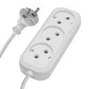 Удлинитель трехместный б/з, 2x0,75, 7м, Home, белый,