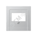 Накладка для USB розетки (ТАЕ гнезда)  Серия A500  Материал- дуропласт  Цвет- алюминий JUNG