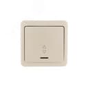 VIOLA Выключатель проходной с подсветкой крем (12шт/144шт)