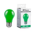 Лампа светодиодная Feron LB375 E27 3W зеленый 25922