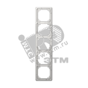 Рамка 5 постов универсальная светло-серая