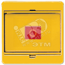 Клавиша с стеклянной пластиной для выключателей и кнопок  желтая JUNG