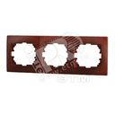 Мира Рамка 3 поста горизонтальная без вставок вишня