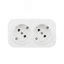 Quteo розетка двойная с заземлением с защитными шторками 16 A  250 В IP 20 Белая