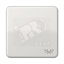 Клавиша с символом  освещение   светло-серая