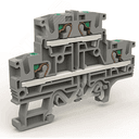 Двухуровневая клемма 4 кв.мм с заземлением в нижнем ярусе DKC