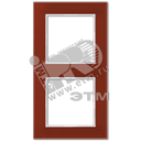 Рамка 2-я для горизонтальной/вертикальной установки Серия- ACreation Материал- стекло Цвет- красный JUNG