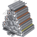 Клемма TP 4-уровневая, угловая с держателем маркировки, с земля, Push-in, сечение 2,5 мм. кв., серая TPFS2.5-2T-GY SUPU