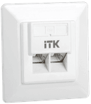 ITK Внутренняя инф. розетка RJ45 кат. 5Е FTP 2 порта (CS2-1C5EF-2-1)