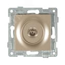 Розетка антенная Ugra, механизм, одинарный, шампань GUSI Electric