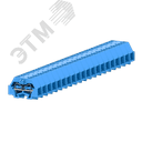 Клемма TB концевая 2-2 с бок. подключ. с защелк. ножками, сечение 1,5 мм. кв., синяя SUPU