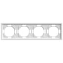 Рамка STEKKER PFR00500401 4местная серия Эмили белый фарфор soft touch 49887