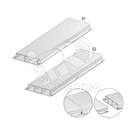 Напольный короб с телескопическими концами VGI38.250S1 Вергокан Россия