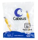 Патч-корд Cabeus PC-UTP-RJ45-Cat.5e-0.3m-YL-LSZH (U/UTP, CAT.5E, LSZH, 0.3 м, желтый) (9495c)
