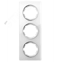 Рамка вертикальная стеклянная тройная, цвет белый 2234945 ССТ