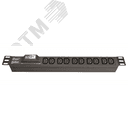 Блок розеток для 19 шкафов, 8 розеток IEC60320 С13, автомат защиты 1Р" DKC