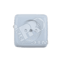 Розетка наружная со шторками белая РА16-102 HEGEL