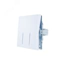 ZIMA Выключатель 2-ой с подсветкой белый безвинтовой зажим/клемма LEZARD