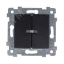 Аксиома Механизм выключателя двухклавишного скрытой установки со светоиндикацией С510-450 Оникс 151008 Кунцево