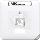 Крышка для телефонной и компютерной розетки UAE с полем для надписи